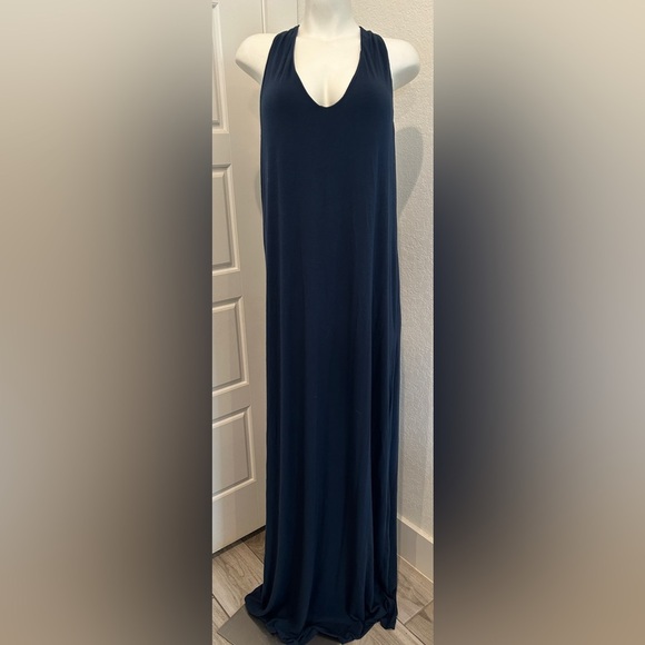 Athleta Navy Getaway Dress Sleeveless Maxi Dress - Picture 1 of 7